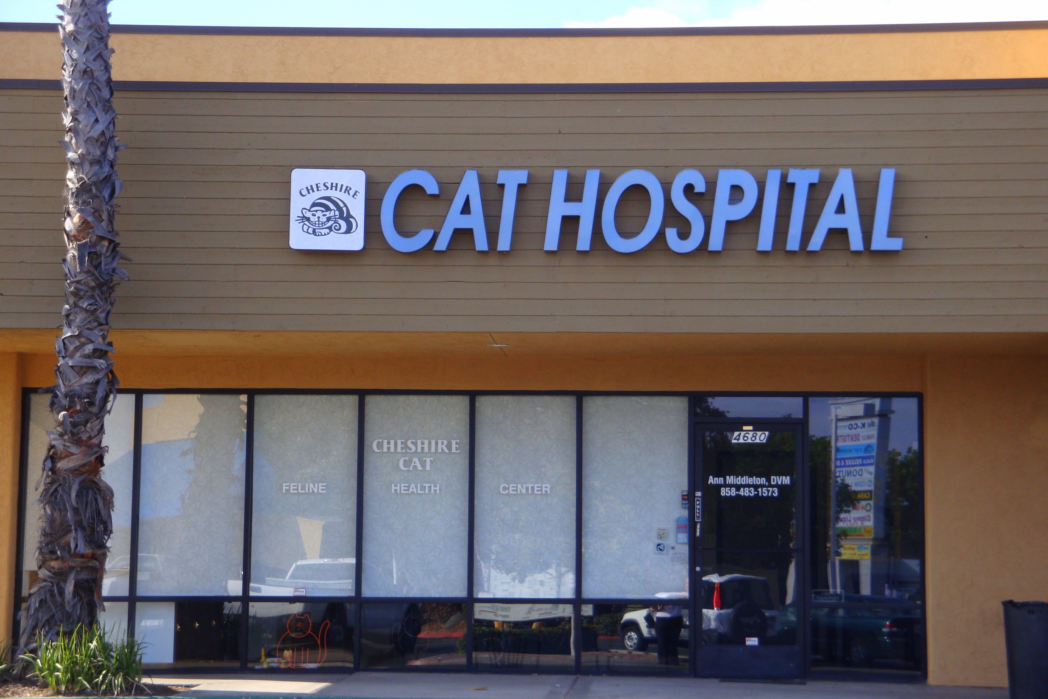 Storefront Image of Cheshire Cat Feline Heath Center, San Diego CA